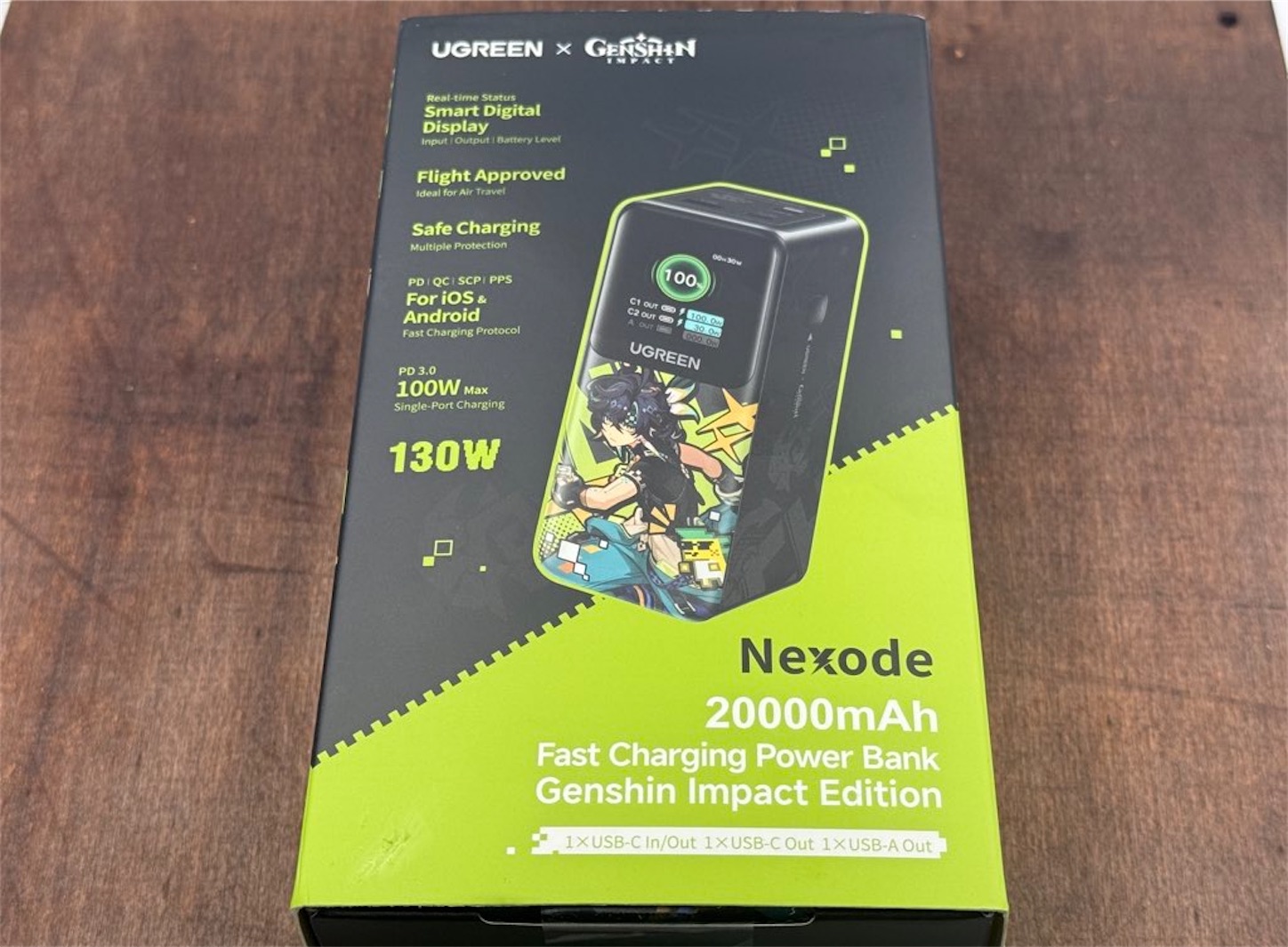 電源持って推しと出かけよう。「UGREEN Nexode 20000mAh Genshin