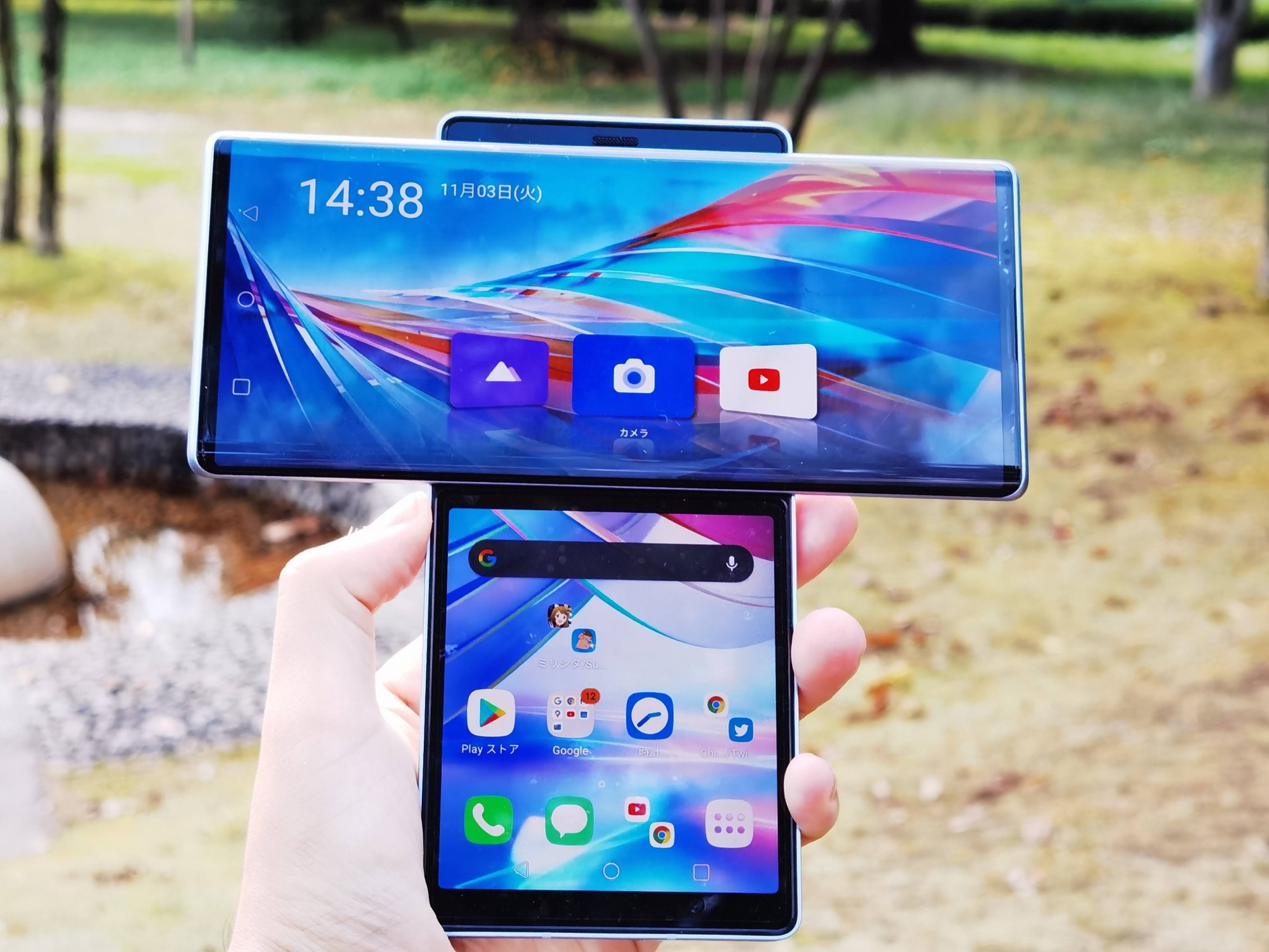 LG WING レビュー 画面が回って変形！ジンバル撮影が個性的な